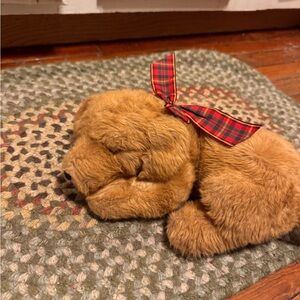 Vintage sleeping golden retriever holiday puppy by Mary Meyer